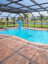 Pool Enclosure Behind House